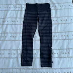 lululemon athletica Black Striped Leggings